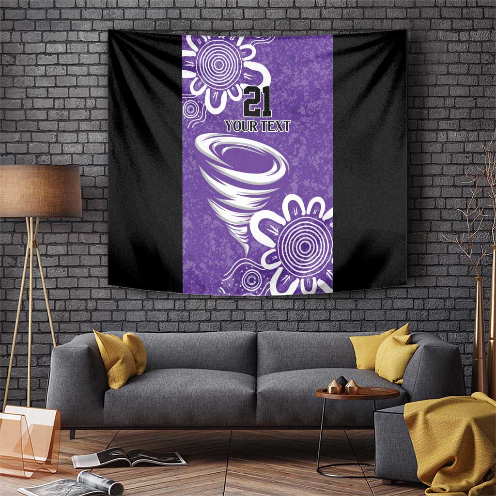 Hobart Hurricanes Custom Tapestry Minimalism Aboriginal - Vibe Hoodie Shop