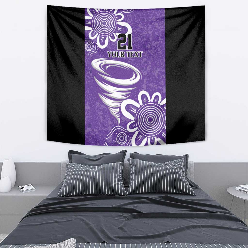 Hobart Hurricanes Custom Tapestry Minimalism Aboriginal - Vibe Hoodie Shop