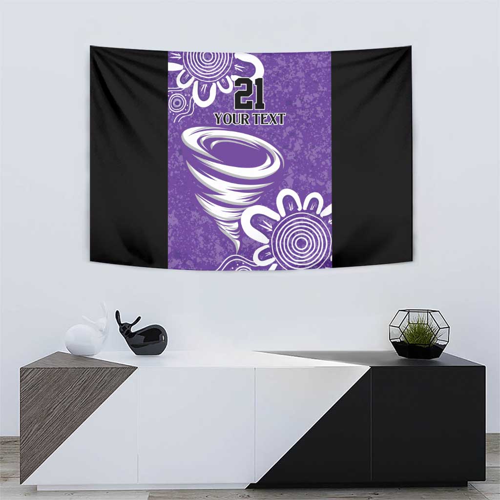 Hobart Hurricanes Custom Tapestry Minimalism Aboriginal - Vibe Hoodie Shop