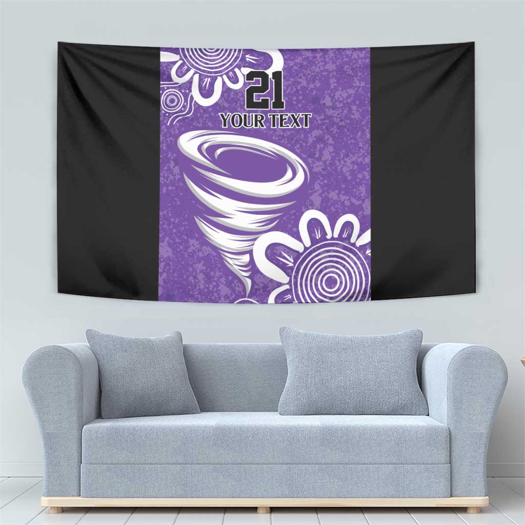 Hobart Hurricanes Custom Tapestry Minimalism Aboriginal - Vibe Hoodie Shop