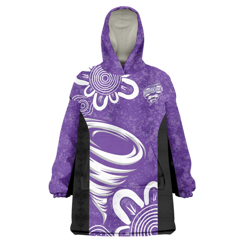 Hobart Hurricanes Custom Wearable Blanket Hoodie Minimalism Aboriginal - Vibe Hoodie Shop