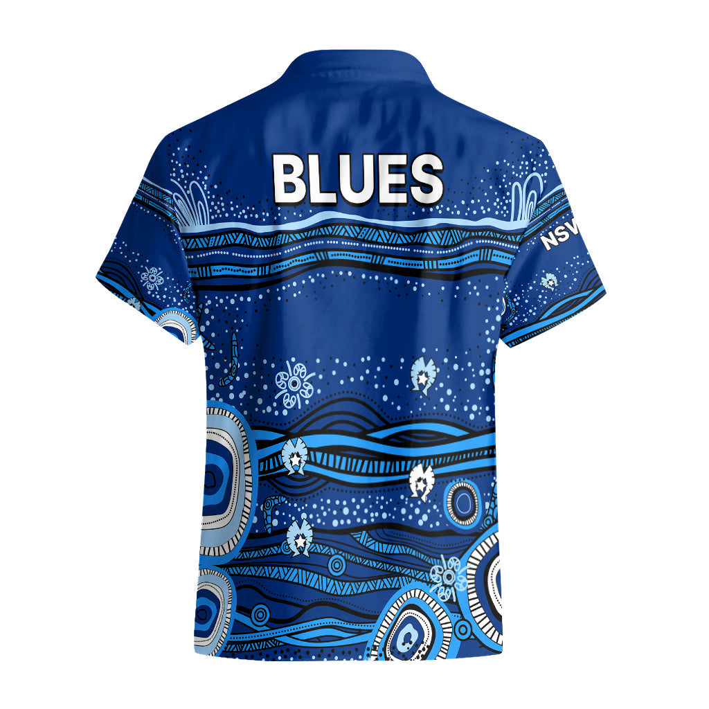 NSW Blues Rugby Hawaiian Shirt Aboriginal Indigenous - Vibe Hoodie Shop