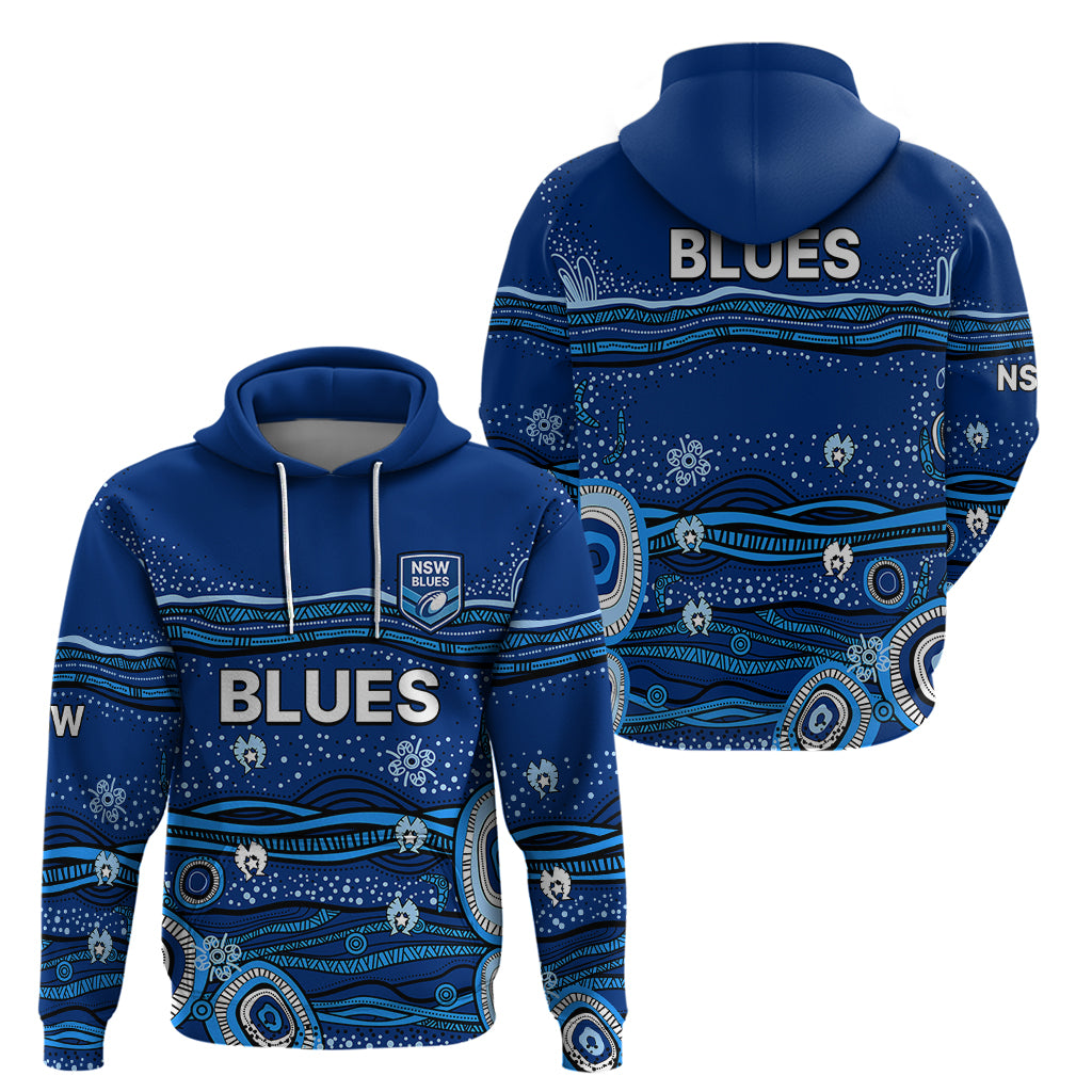 NSW Blues Rugby Hoodie Aboriginal Indigenous LT9 - Vibe Hoodie Shop