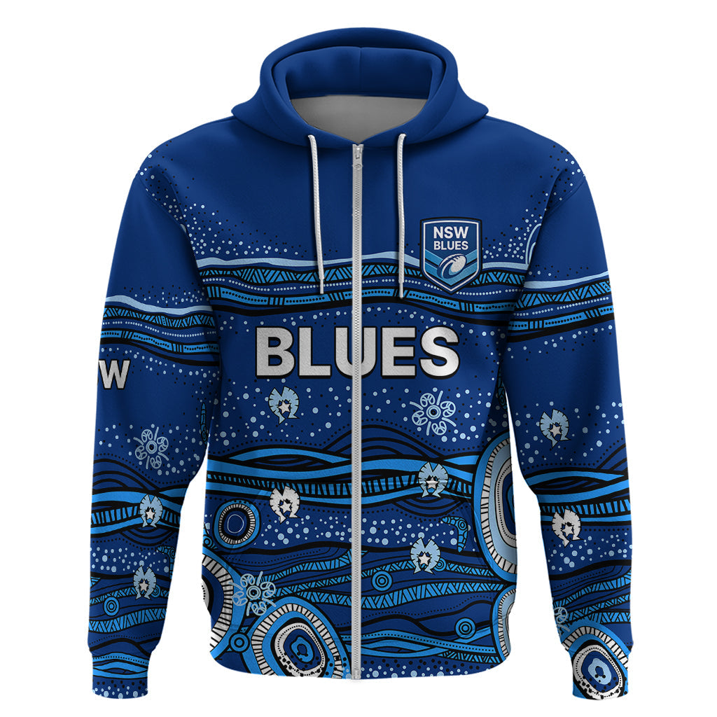 NSW Blues Rugby Hoodie Aboriginal Indigenous LT9 - Vibe Hoodie Shop