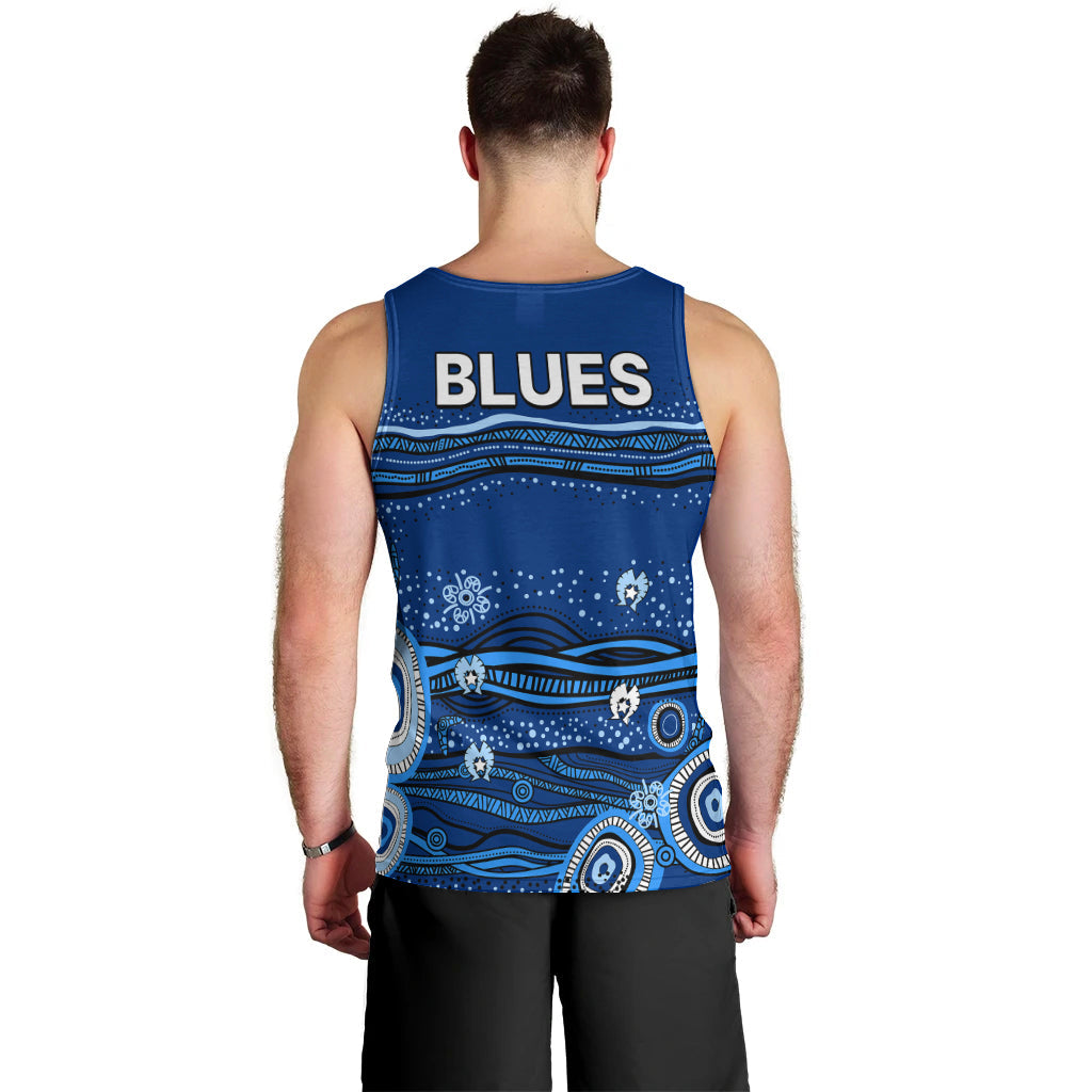NSW Blues Rugby Men Tank Top Aboriginal Indigenous - Vibe Hoodie Shop