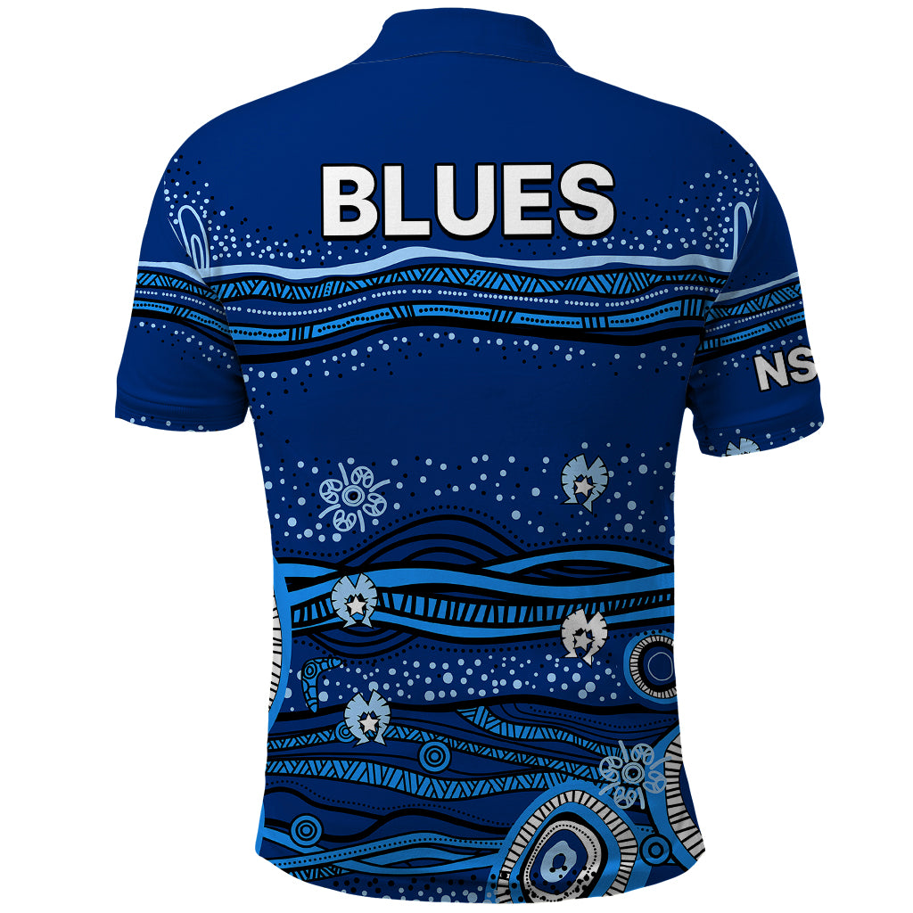 NSW Blues Rugby Polo Shirt Aboriginal Indigenous LT9 - Vibe Hoodie Shop