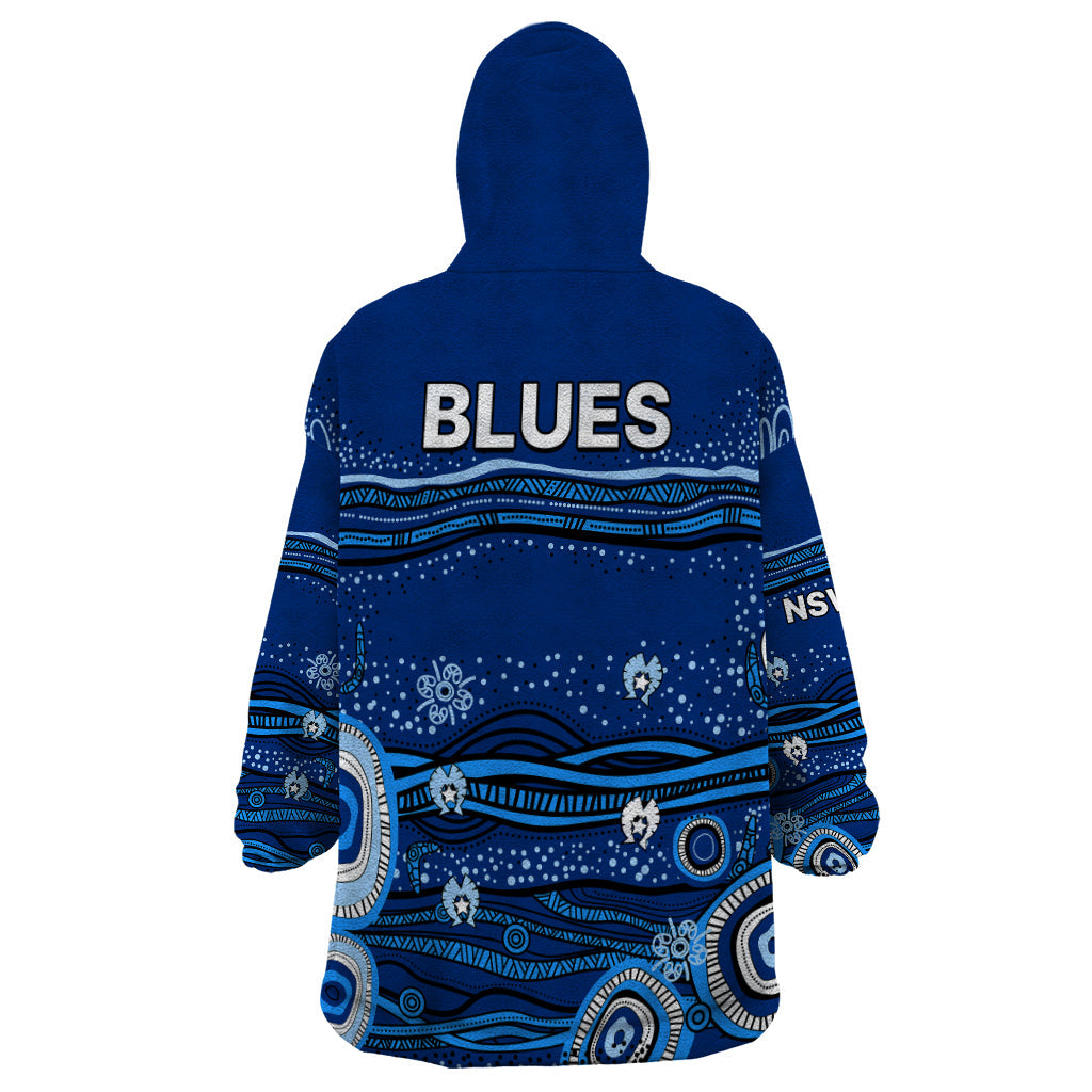 NSW Blues Rugby Wearable Blanket Hoodie Aboriginal Indigenous - Vibe Hoodie Shop