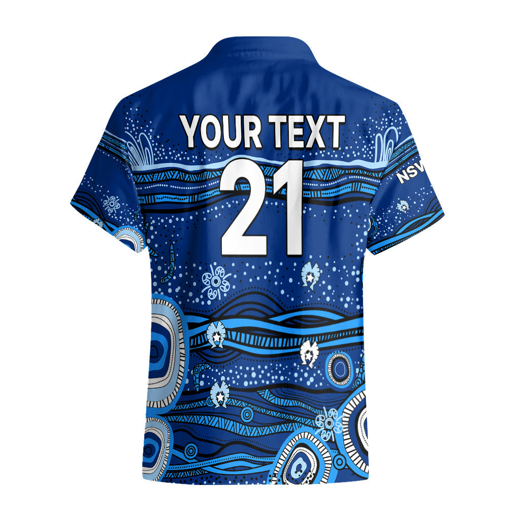 (Custom Text And Number) NSW Blues Rugby Hawaiian Shirt Aboriginal Indigenous - Vibe Hoodie Shop