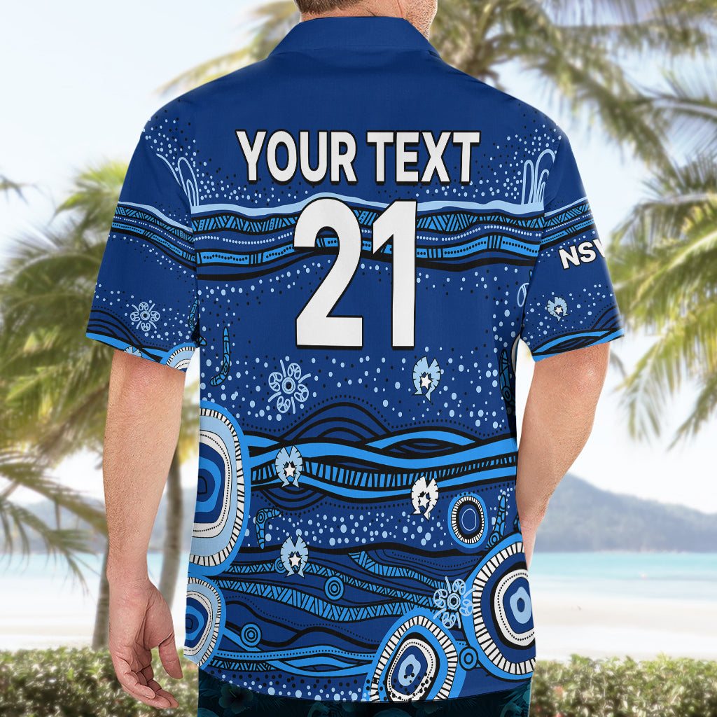 (Custom Text And Number) NSW Blues Rugby Hawaiian Shirt Aboriginal Indigenous - Vibe Hoodie Shop