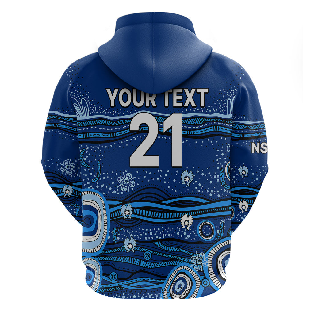 (Custom Text And Number) NSW Blues Rugby Hoodie Aboriginal Indigenous LT9 - Vibe Hoodie Shop