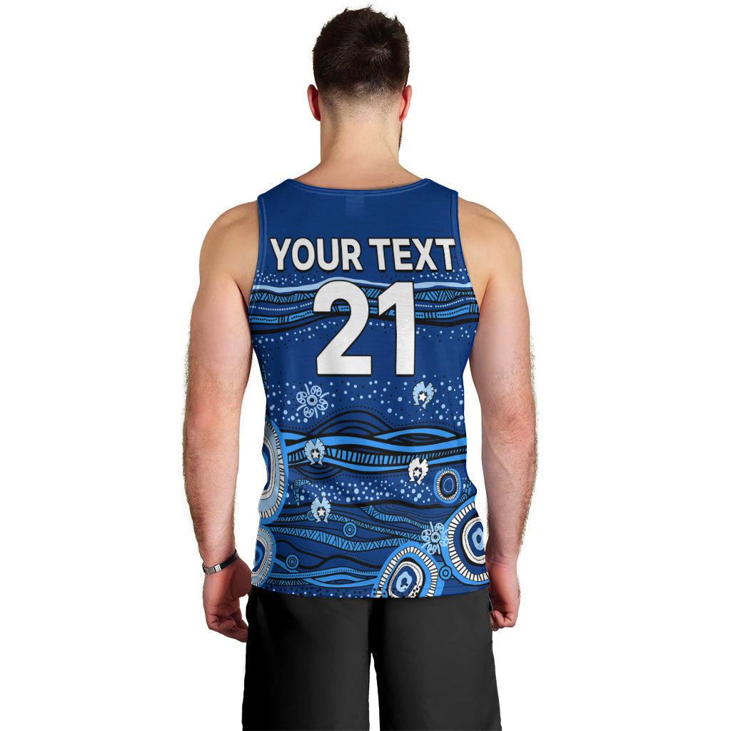 (Custom Text And Number) NSW Blues Rugby Men Tank Top Aboriginal Indigenous - Vibe Hoodie Shop