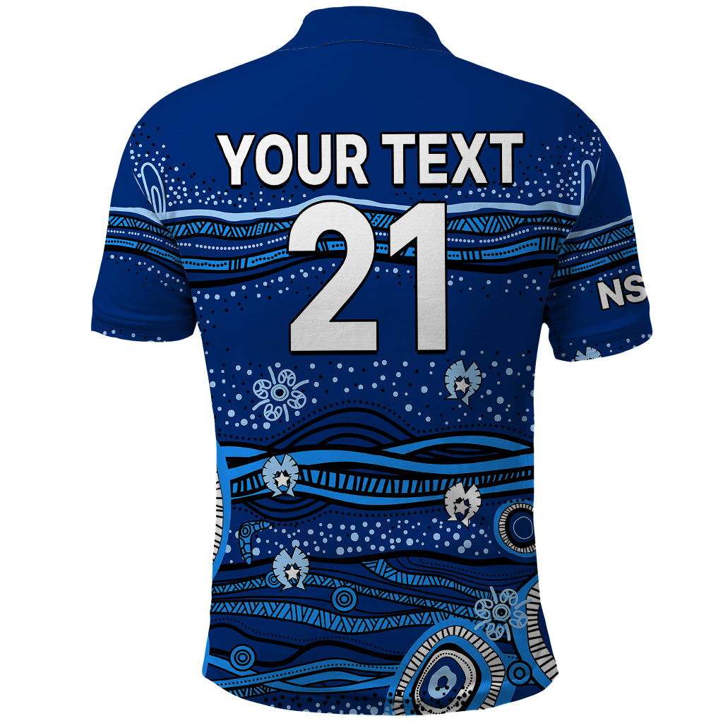 (Custom Text And Number) NSW Blues Rugby Polo Shirt Aboriginal Indigenous LT9 - Vibe Hoodie Shop