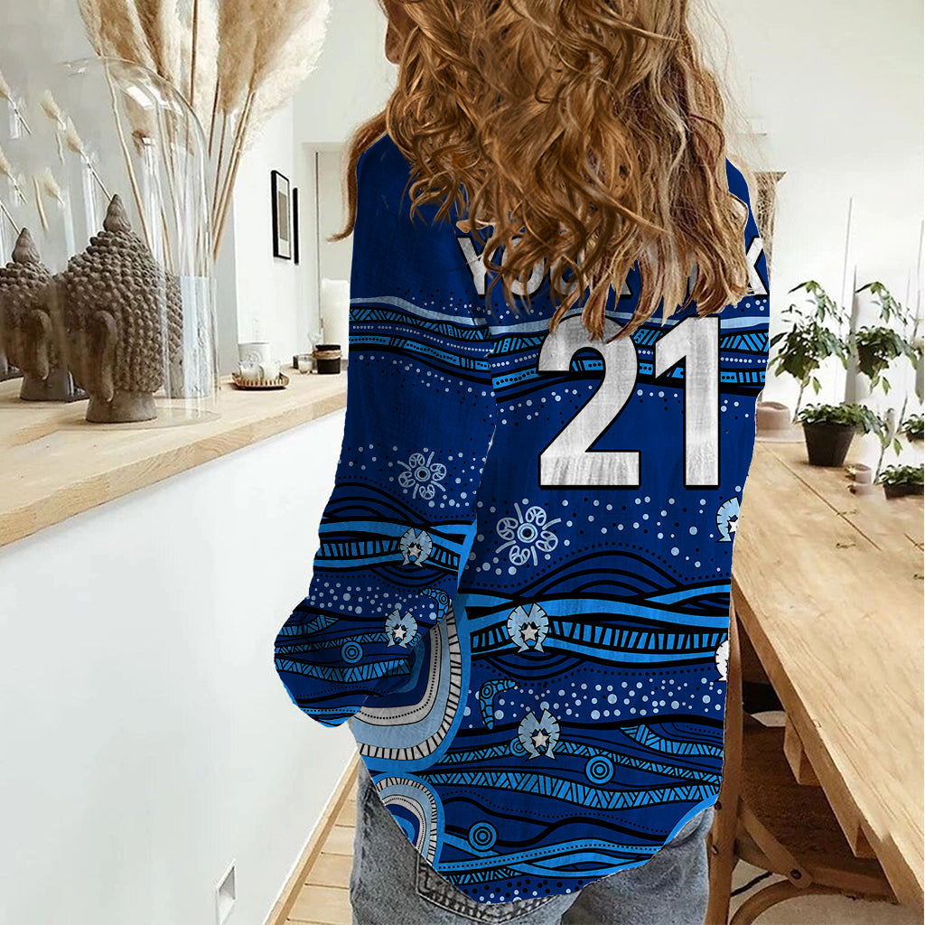 (Custom Text And Number) NSW Blues Rugby Women Casual Shirt Aboriginal Indigenous - Vibe Hoodie Shop