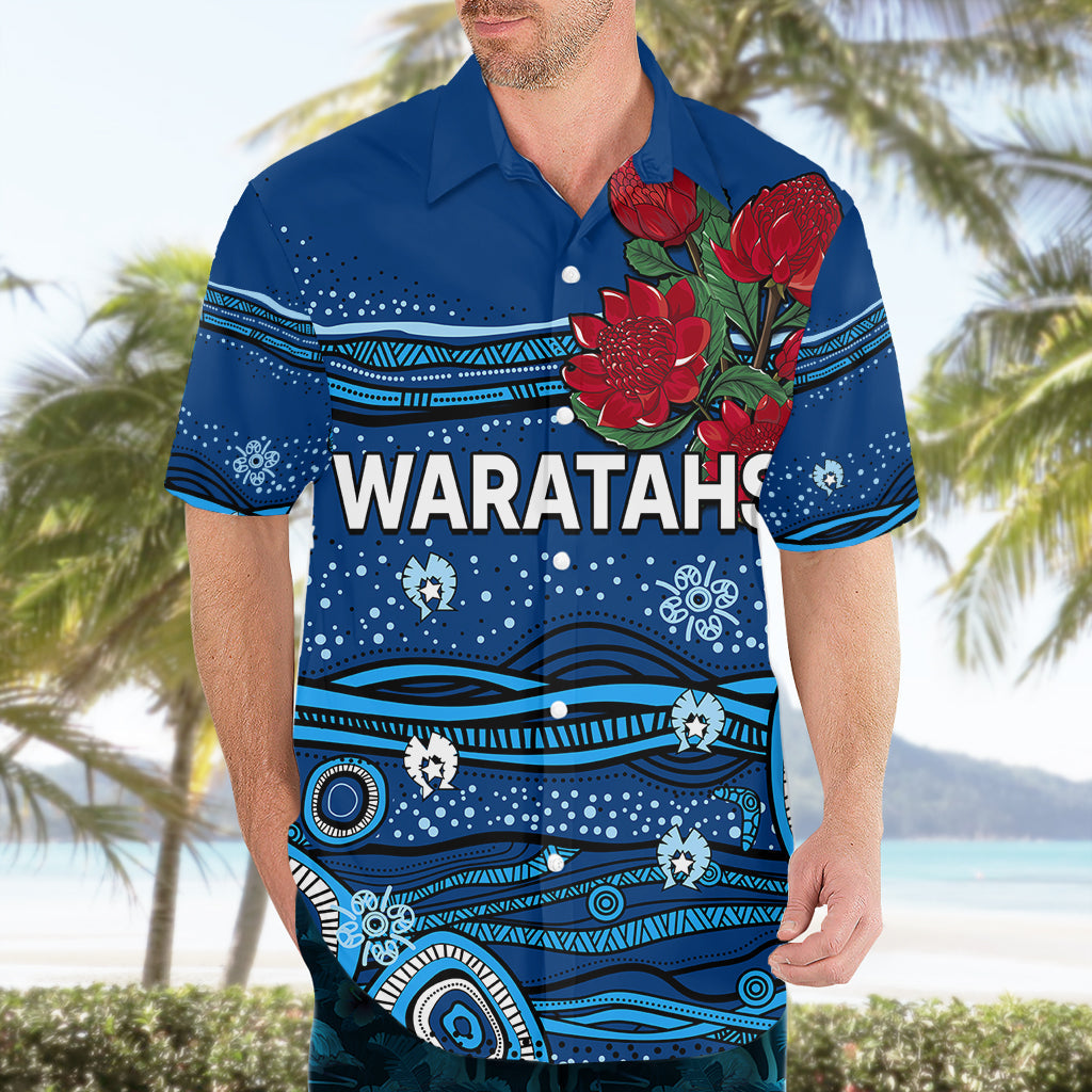 NSW Waratahs Rugby Hawaiian Shirt Aboriginal Indigenous - Vibe Hoodie Shop