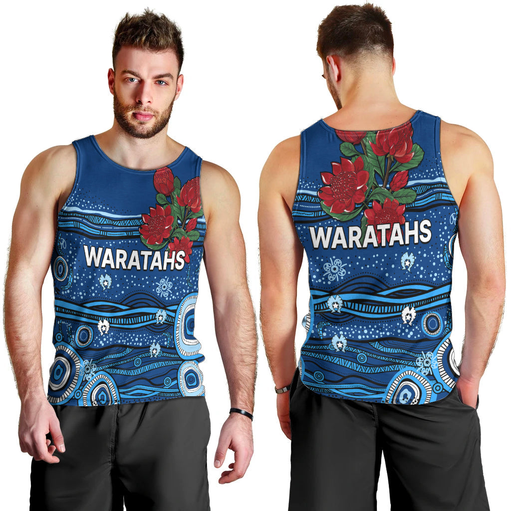 NSW Waratahs Rugby Men Tank Top Aboriginal Indigenous - Vibe Hoodie Shop