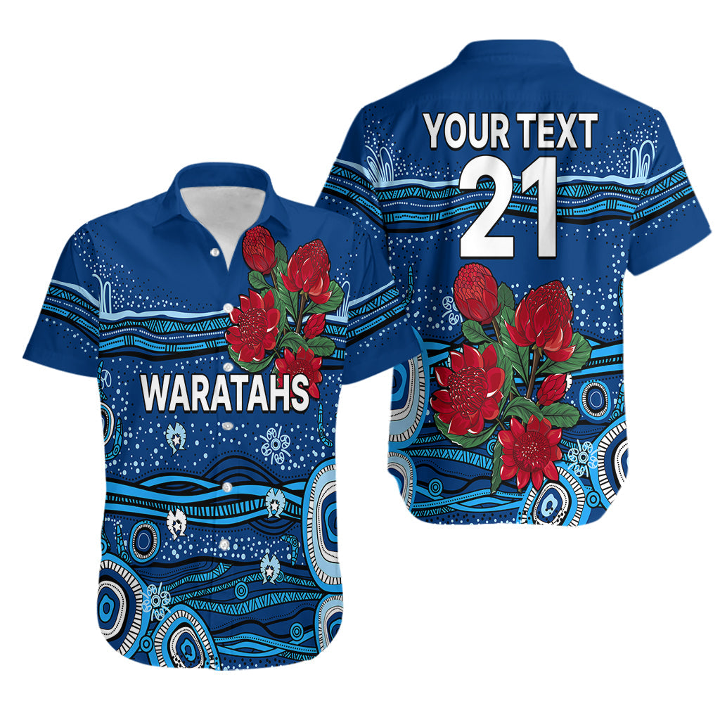 (Custom Text And Number) NSW Waratahs Rugby Hawaiian Shirt Aboriginal Indigenous - Vibe Hoodie Shop