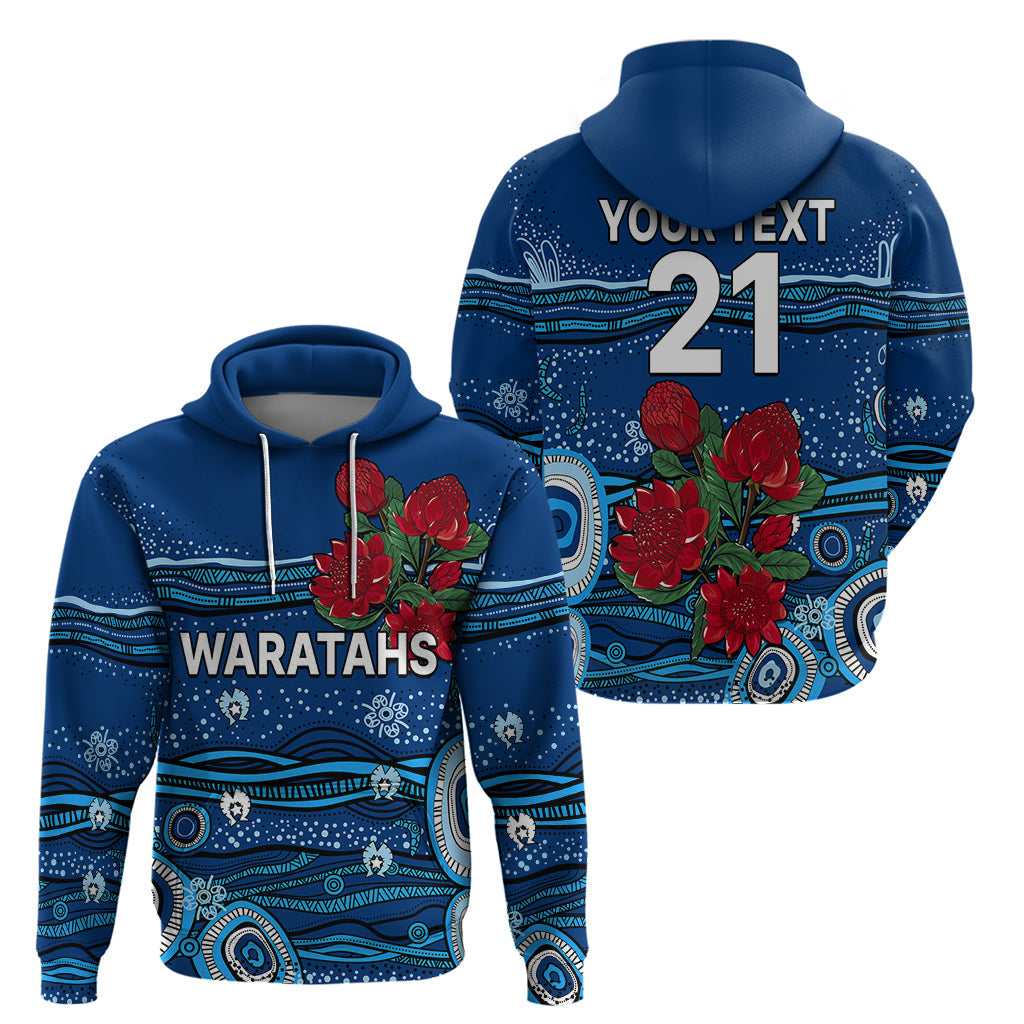 (Custom Text And Number) NSW Waratahs Rugby Hoodie Aboriginal Indigenous LT9 - Vibe Hoodie Shop