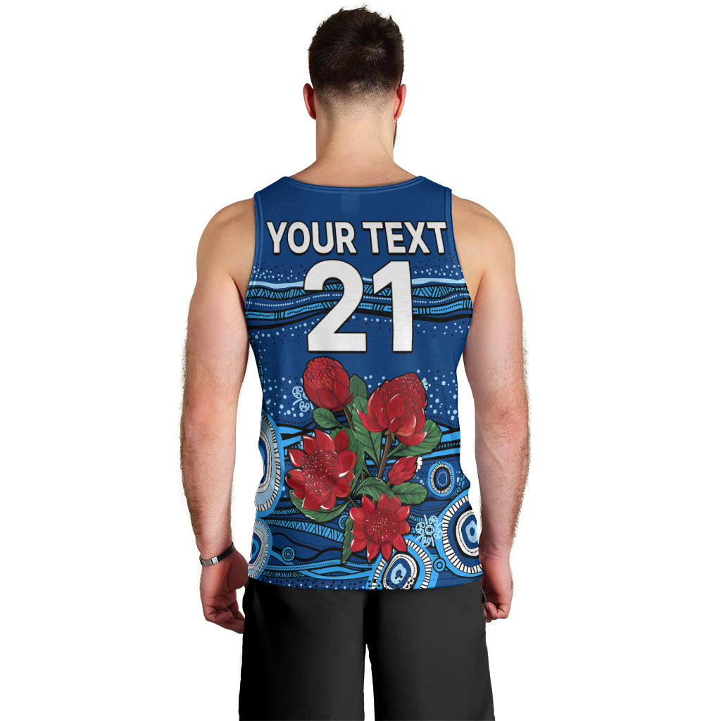 (Custom Text And Number) NSW Waratahs Rugby Men Tank Top Aboriginal Indigenous - Vibe Hoodie Shop