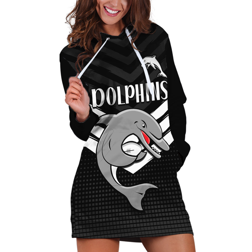 redcliffe-dolphins-rugby-hoodie-dress-simple-black-style