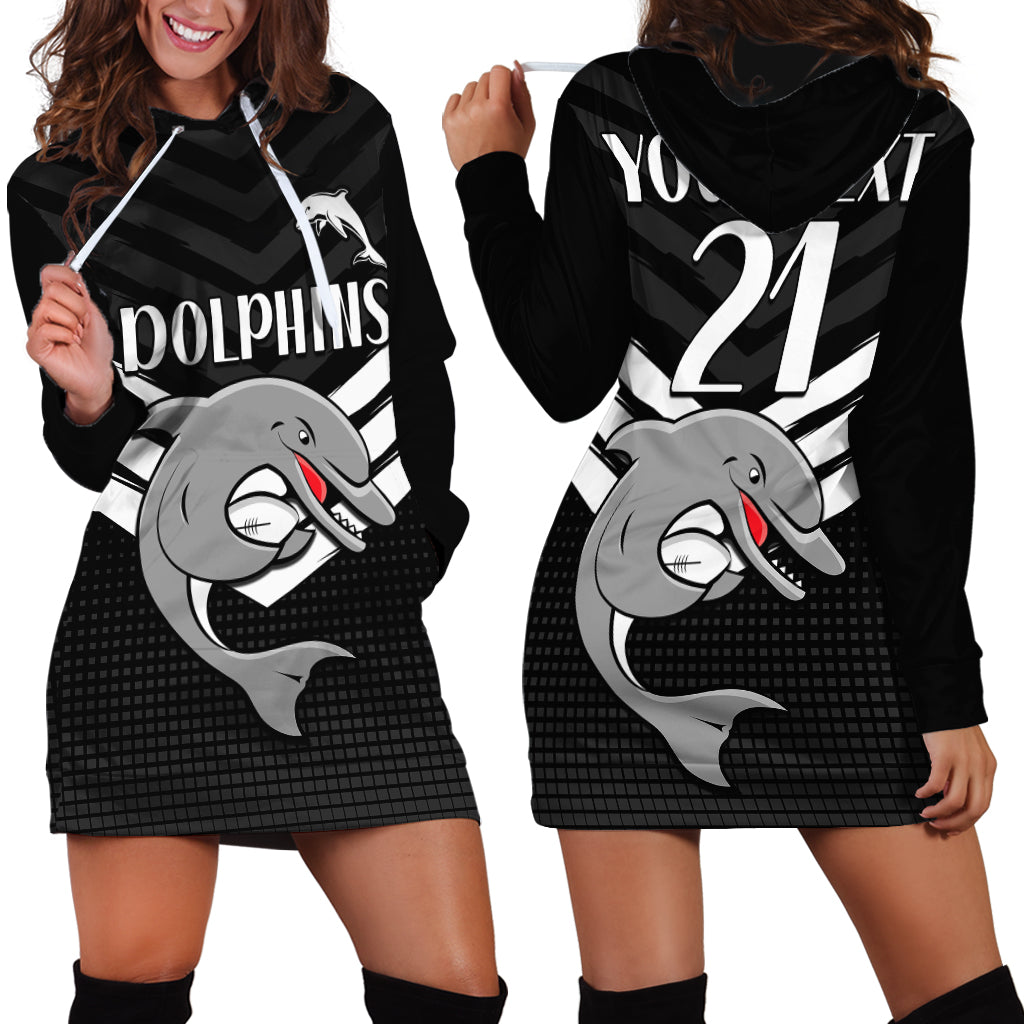 custom-text-and-number-redcliffe-dolphins-rugby-hoodie-dress-simple-black-style