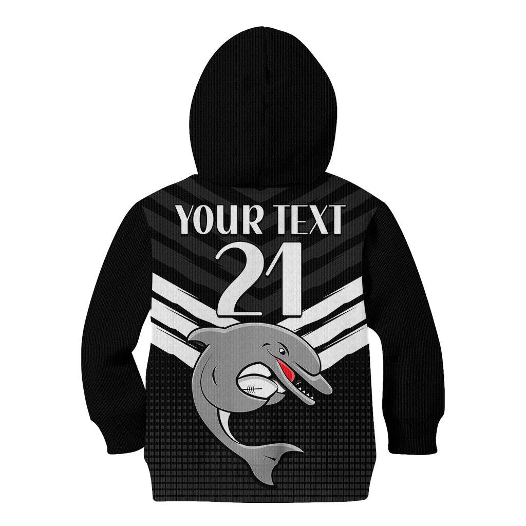 custom-text-and-number-redcliffe-dolphins-rugby-kid-hoodie-simple-black-style