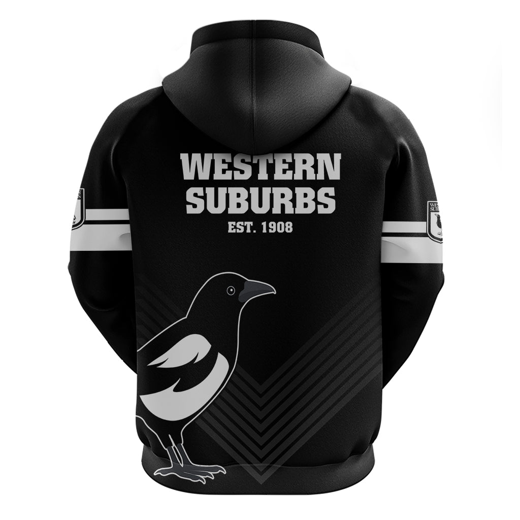 Western Suburbs Magpies Rugby Hoodie Simple Style LT9 - Vibe Hoodie Shop