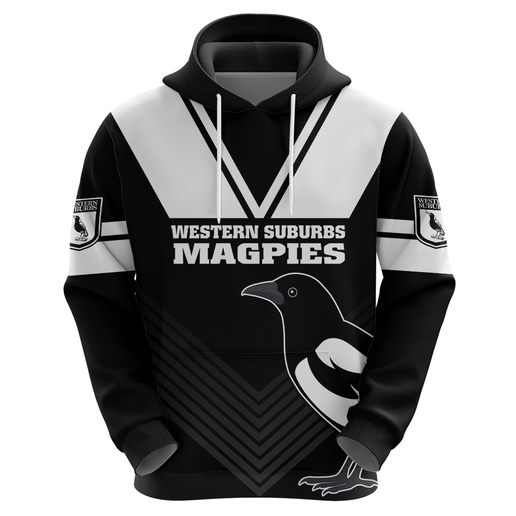 Western Suburbs Magpies Rugby Hoodie Simple Style LT9 - Vibe Hoodie Shop