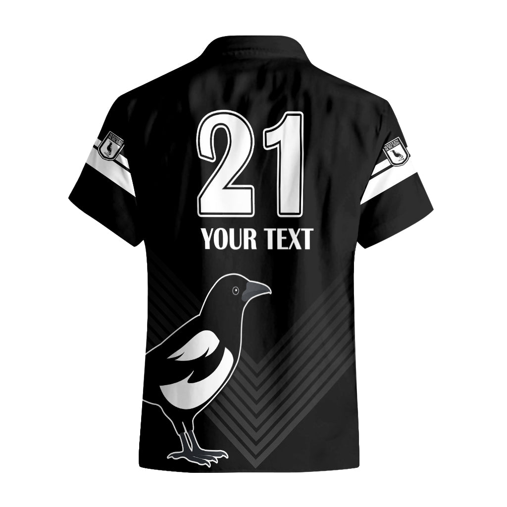 (Custom Text And Number) Western Suburbs Magpies Rugby Hawaiian Shirt Simple Style - Vibe Hoodie Shop