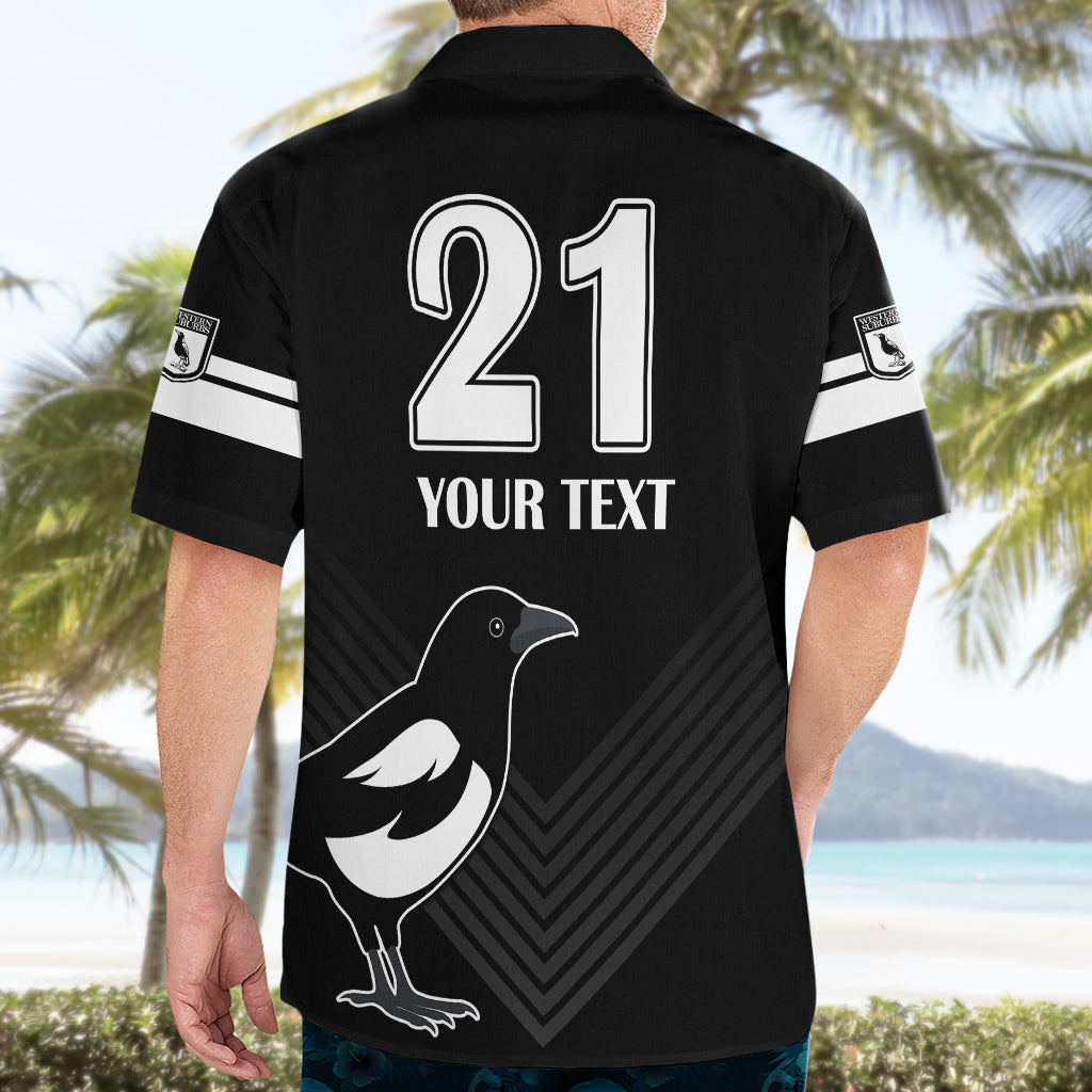 (Custom Text And Number) Western Suburbs Magpies Rugby Hawaiian Shirt Simple Style - Vibe Hoodie Shop