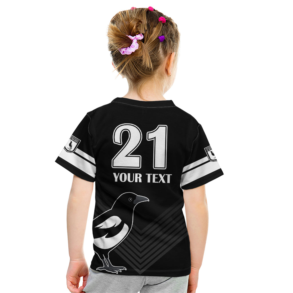 (Custom Text And Number) Western Suburbs Magpies Rugby Kid T Shirt Simple Style - Vibe Hoodie Shop