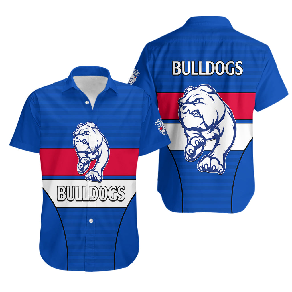 AFL Bulldogs Football Hawaiian Shirt Simple Style 2023 - Vibe Hoodie Shop