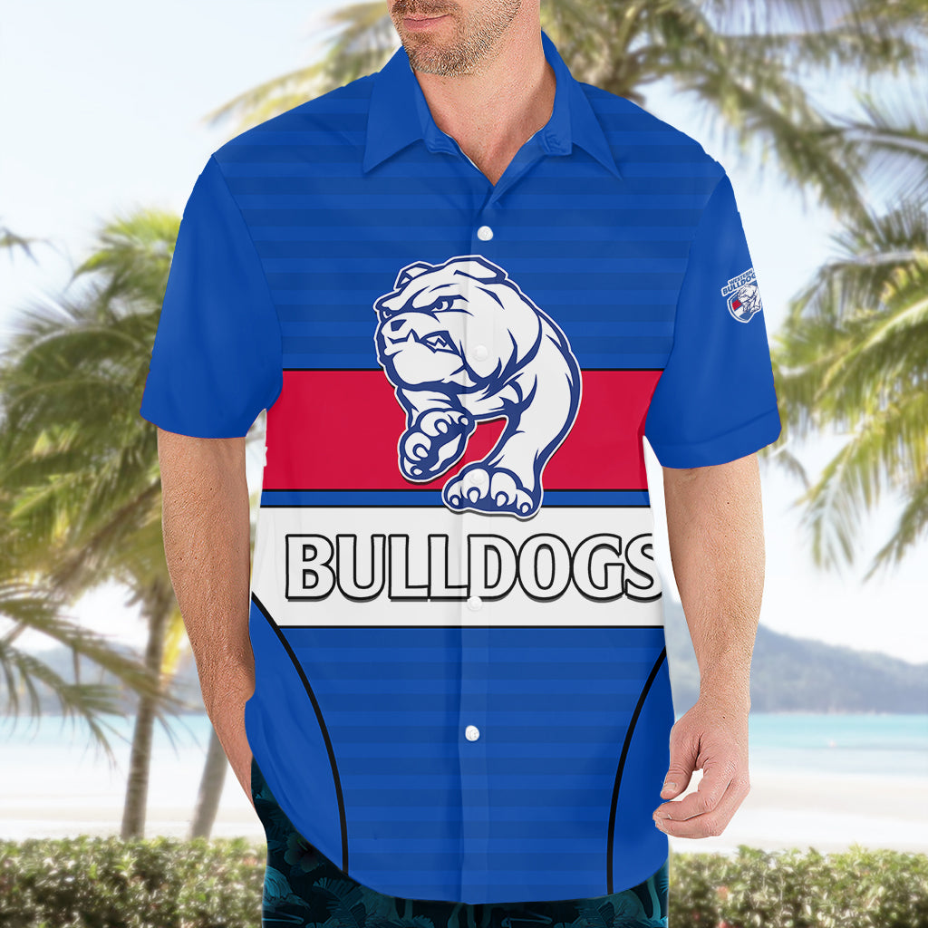 AFL Bulldogs Football Hawaiian Shirt Simple Style 2023 - Vibe Hoodie Shop