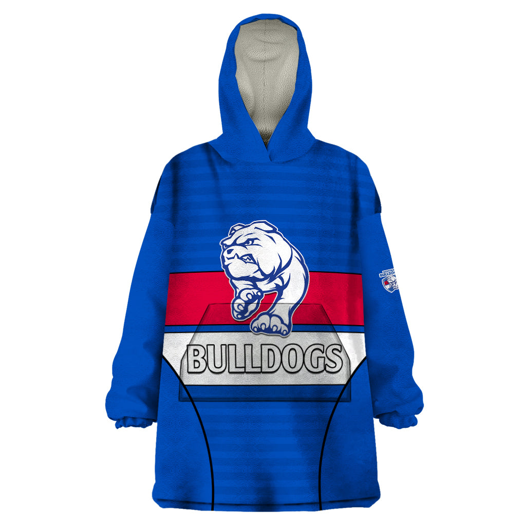 AFL Bulldogs Football Wearable Blanket Hoodie Simple Style 2023 - Vibe Hoodie Shop