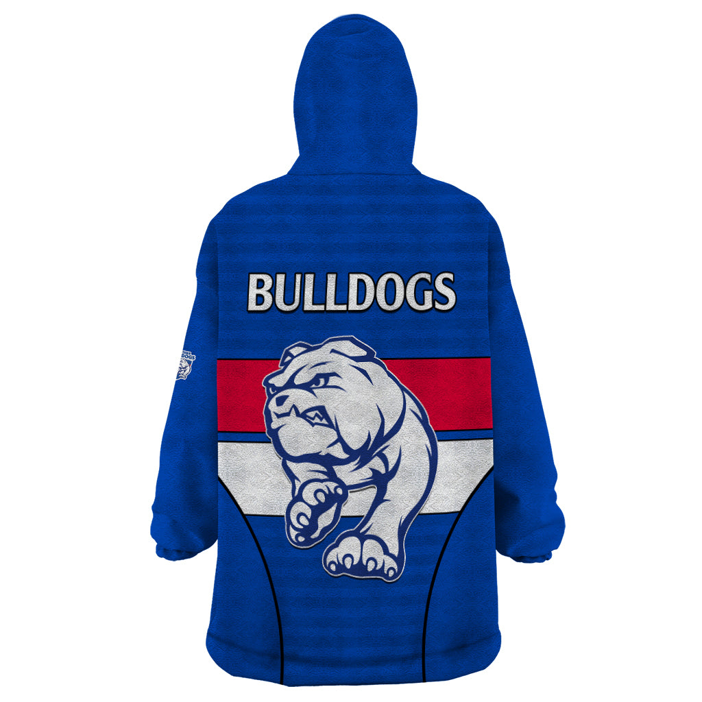 AFL Bulldogs Football Wearable Blanket Hoodie Simple Style 2023 - Vibe Hoodie Shop