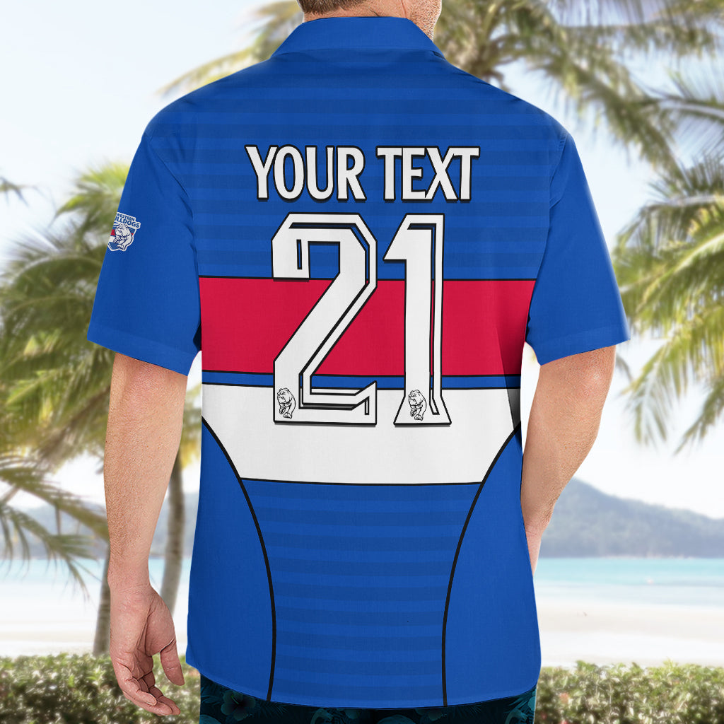 (Custom Text And Number) AFL Bulldogs Football Hawaiian Shirt Simple Style 2023 - Vibe Hoodie Shop