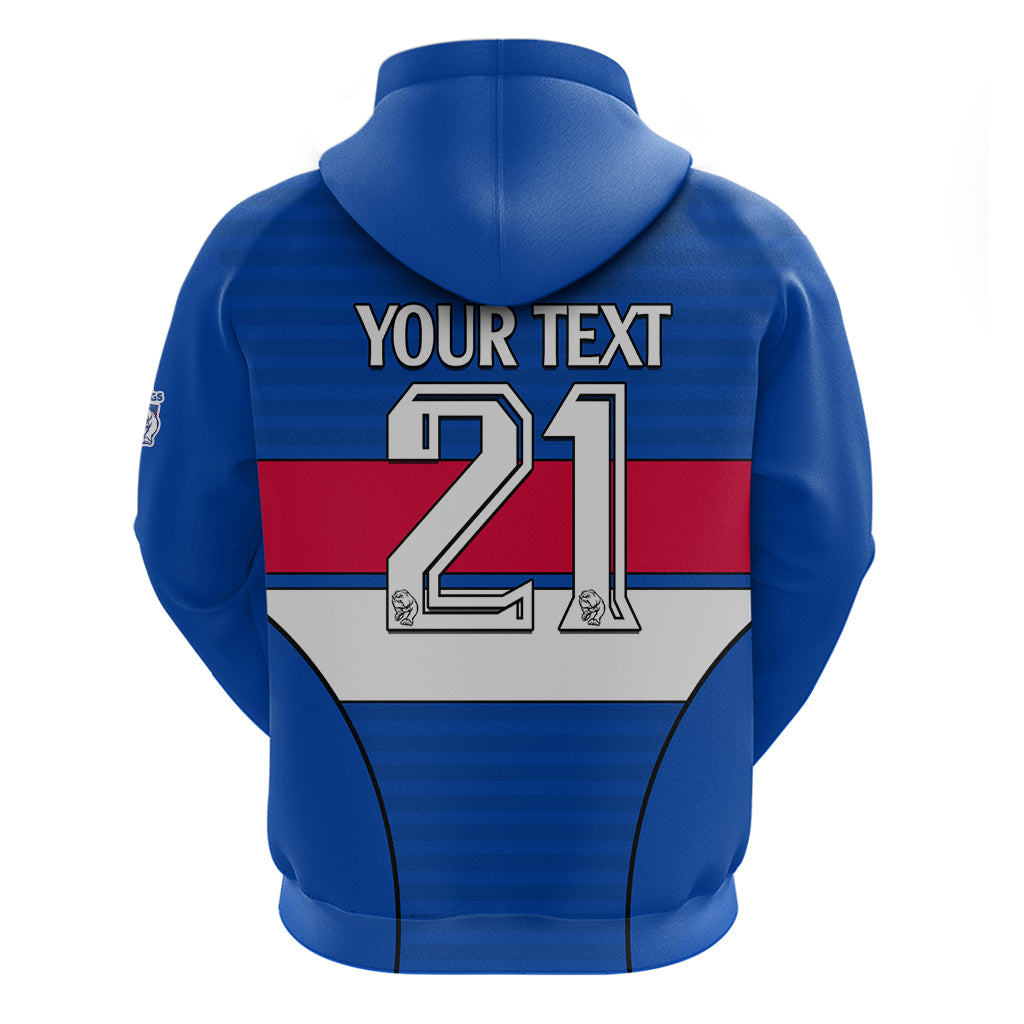 (Custom Text And Number) AFL Bulldogs Football Hoodie Simple Style 2023 LT9 - Vibe Hoodie Shop