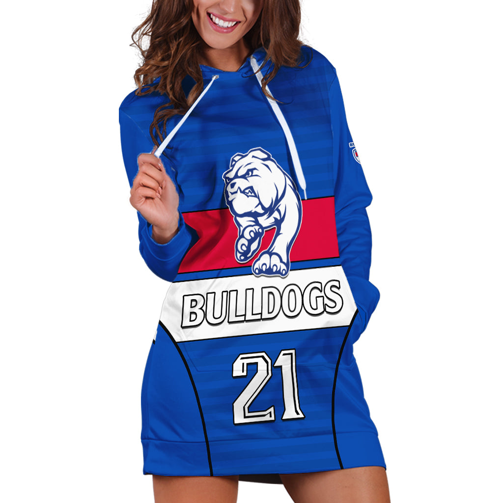 (Custom Text And Number) AFL Bulldogs Football Hoodie Dress Simple Style 2023 - Vibe Hoodie Shop