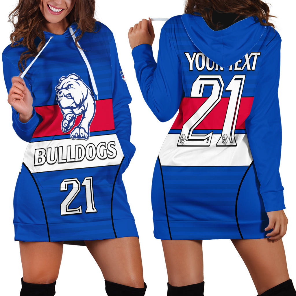 (Custom Text And Number) AFL Bulldogs Football Hoodie Dress Simple Style 2023 - Vibe Hoodie Shop