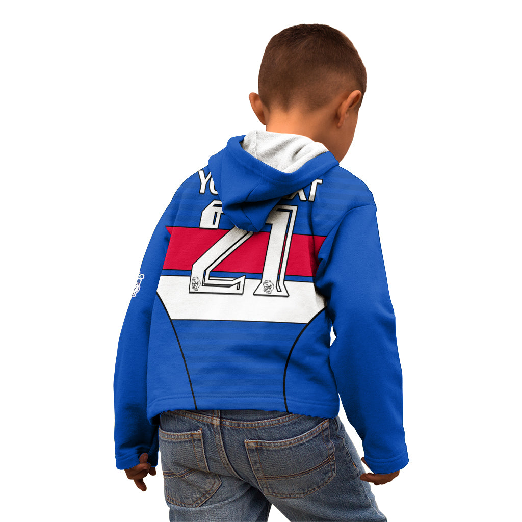 (Custom Text And Number) AFL Bulldogs Football Kid Hoodie Simple Style 2023 - Vibe Hoodie Shop