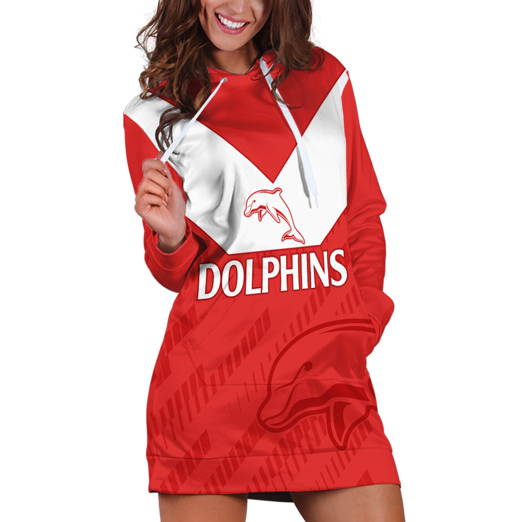 nrl-dolphins-rugby-hoodie-dress-simple-red-style-2023