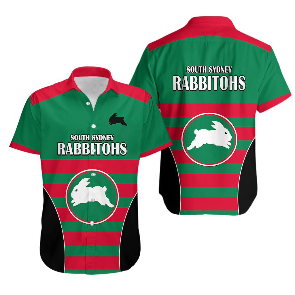 NRL Rabbitohs Rugby Hawaiian Shirt Simple Style 2023 - Vibe Hoodie Shop