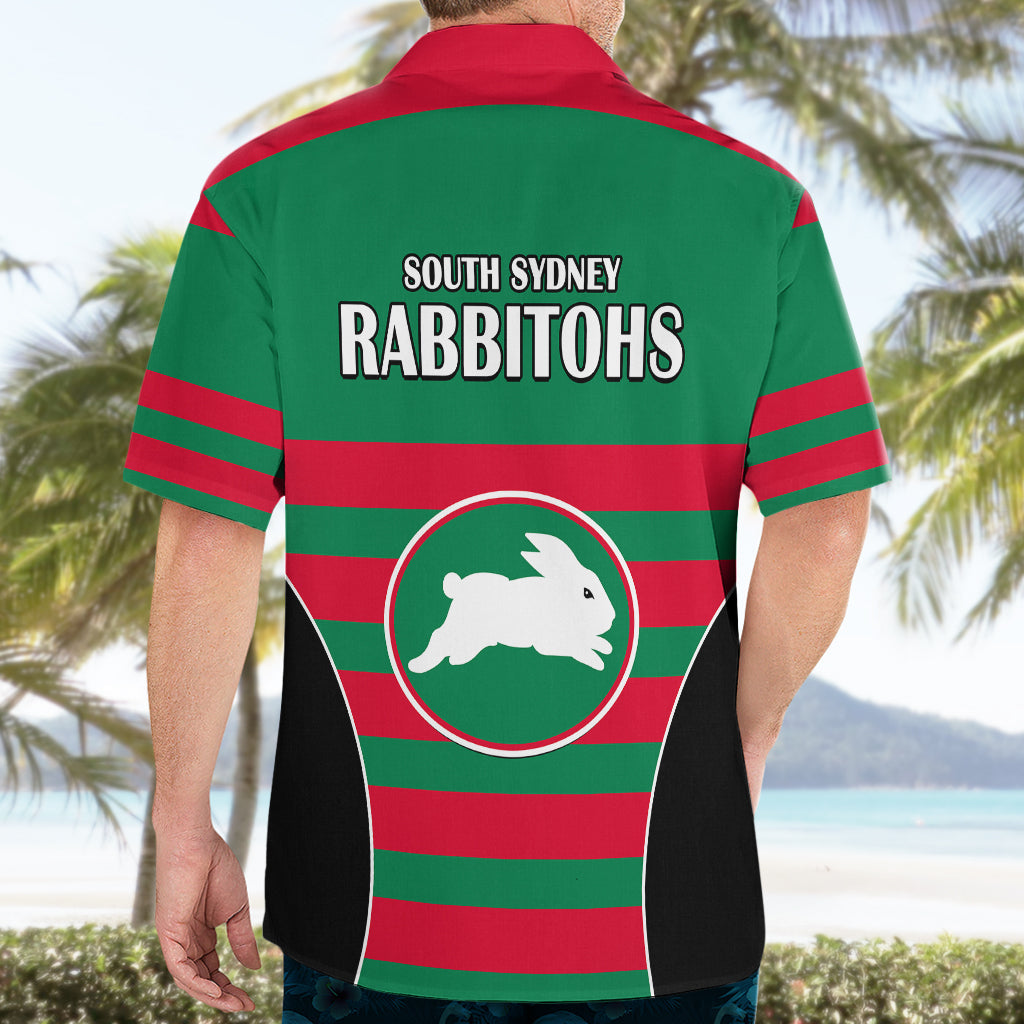 NRL Rabbitohs Rugby Hawaiian Shirt Simple Style 2023 - Vibe Hoodie Shop