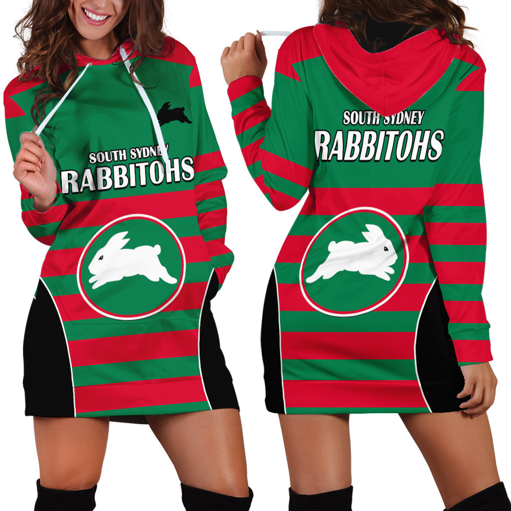 NRL Rabbitohs Rugby Hoodie Dress Simple Style 2023 - Vibe Hoodie Shop
