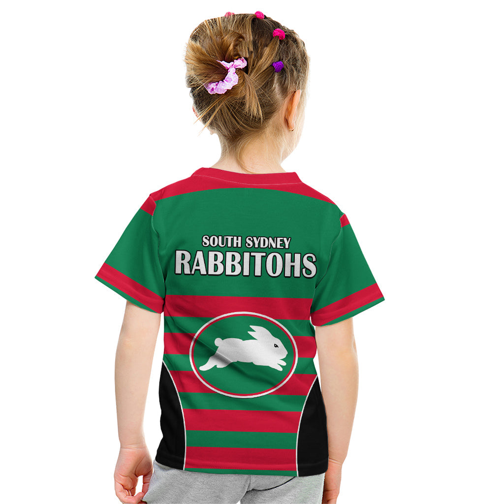 NRL Rabbitohs Rugby Kid T Shirt Simple Style 2023 - Vibe Hoodie Shop