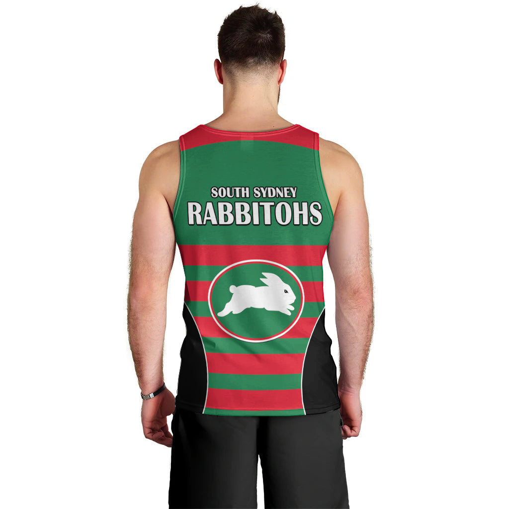 NRL Rabbitohs Rugby Men Tank Top Simple Style 2023 - Vibe Hoodie Shop