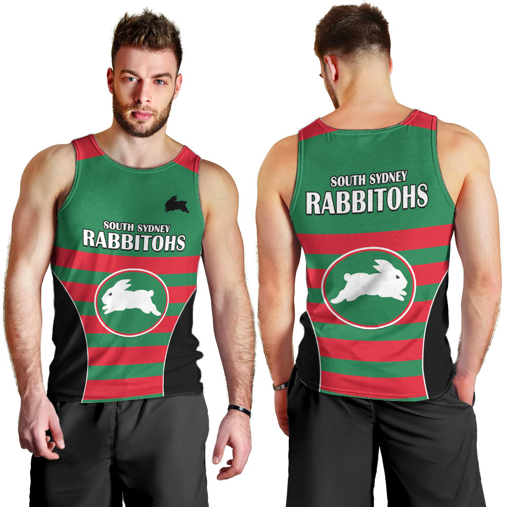 NRL Rabbitohs Rugby Men Tank Top Simple Style 2023 - Vibe Hoodie Shop