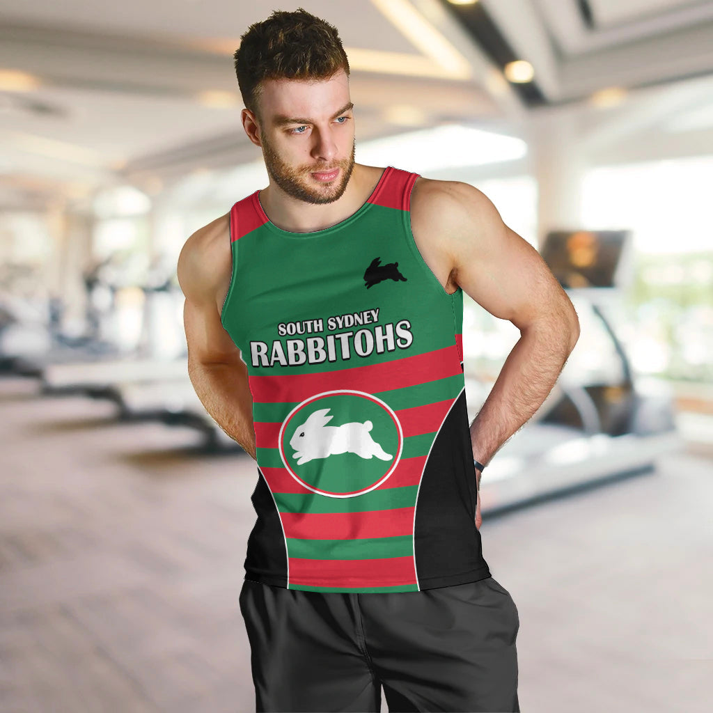 NRL Rabbitohs Rugby Men Tank Top Simple Style 2023 - Vibe Hoodie Shop