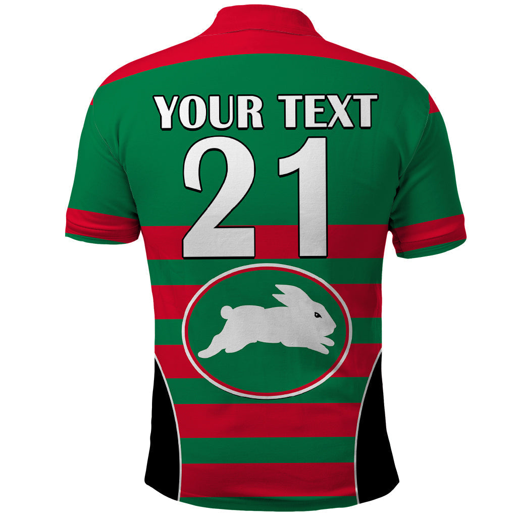 (Custom Text And Number) NRL Rabbitohs Rugby Polo Shirt Simple Style 2023 LT9 - Vibe Hoodie Shop