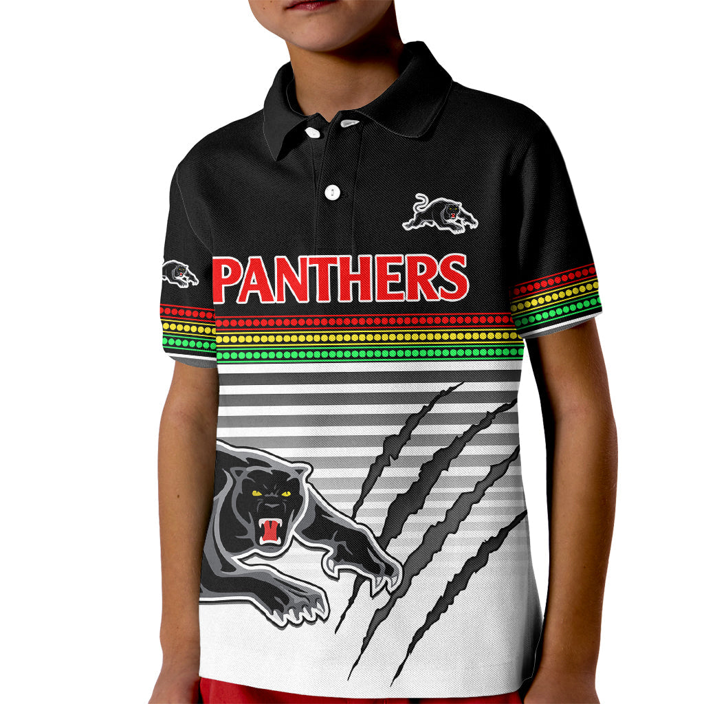 Penrith Panthers Rugby Kid Polo Shirt Authentic Permiers Black Version 2023 - Vibe Hoodie Shop