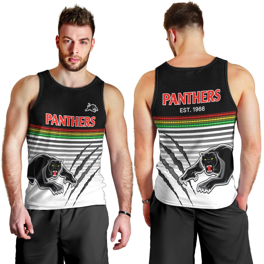 Penrith Panthers Rugby Men Tank Top Authentic Permiers Black Version 2023 - Vibe Hoodie Shop